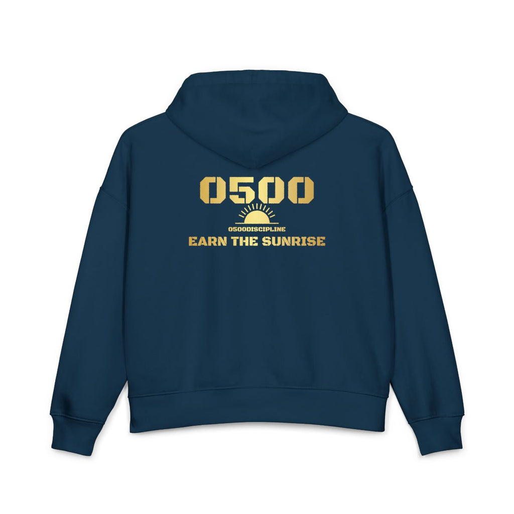 0500DISCIPLINE™ Women's Earn the Sunrise Hoodie — Gold Logo