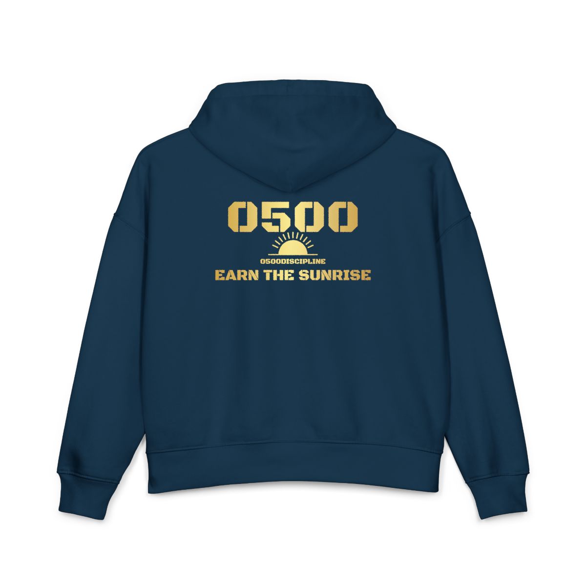 0500DISCIPLINE™ Women's Earn the Sunrise Hoodie — Gold Logo
