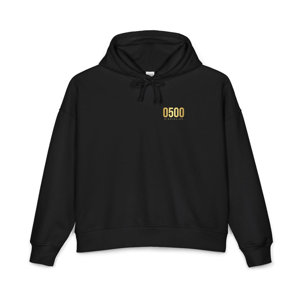 0500DISCIPLINE™ Women's Earn the Sunrise Hoodie — Gold Logo