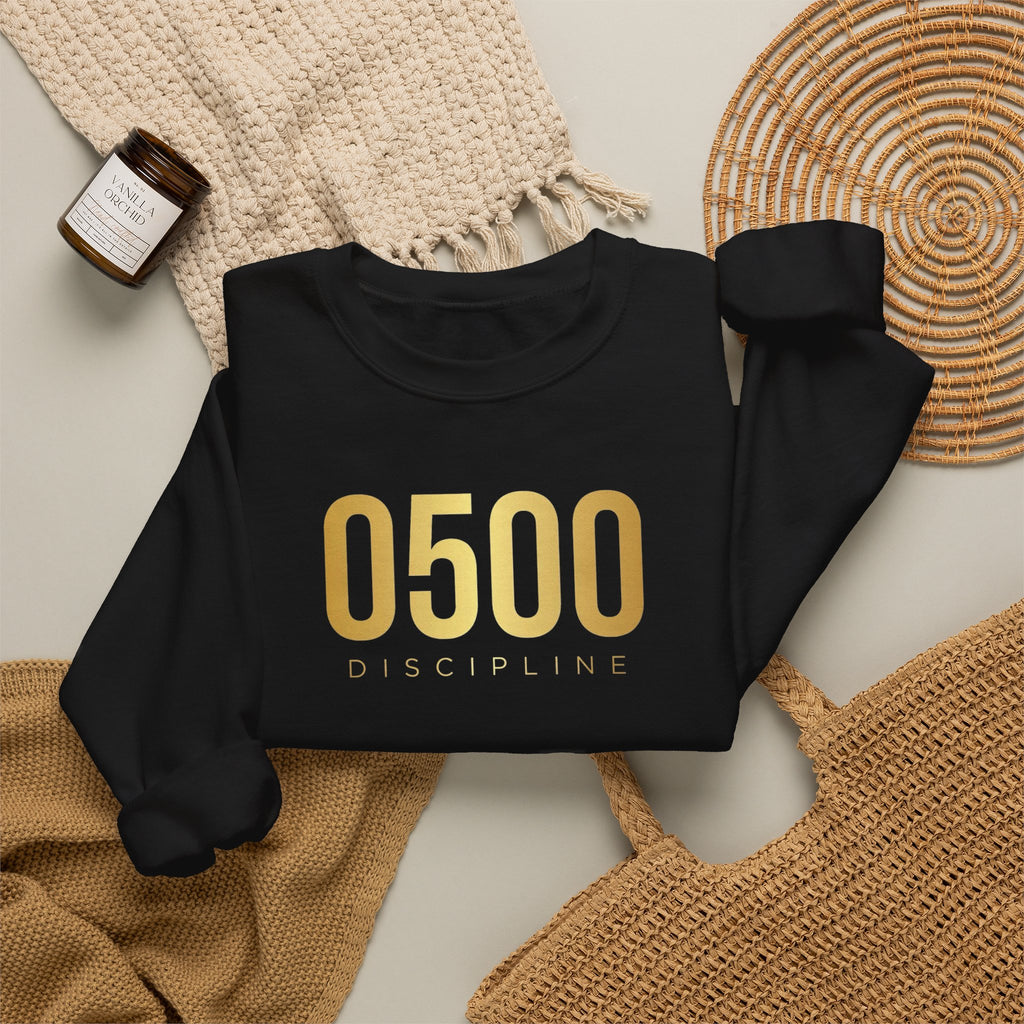 0500DISCIPLINE™ Crewneck Sweatshirt — Gold Logo