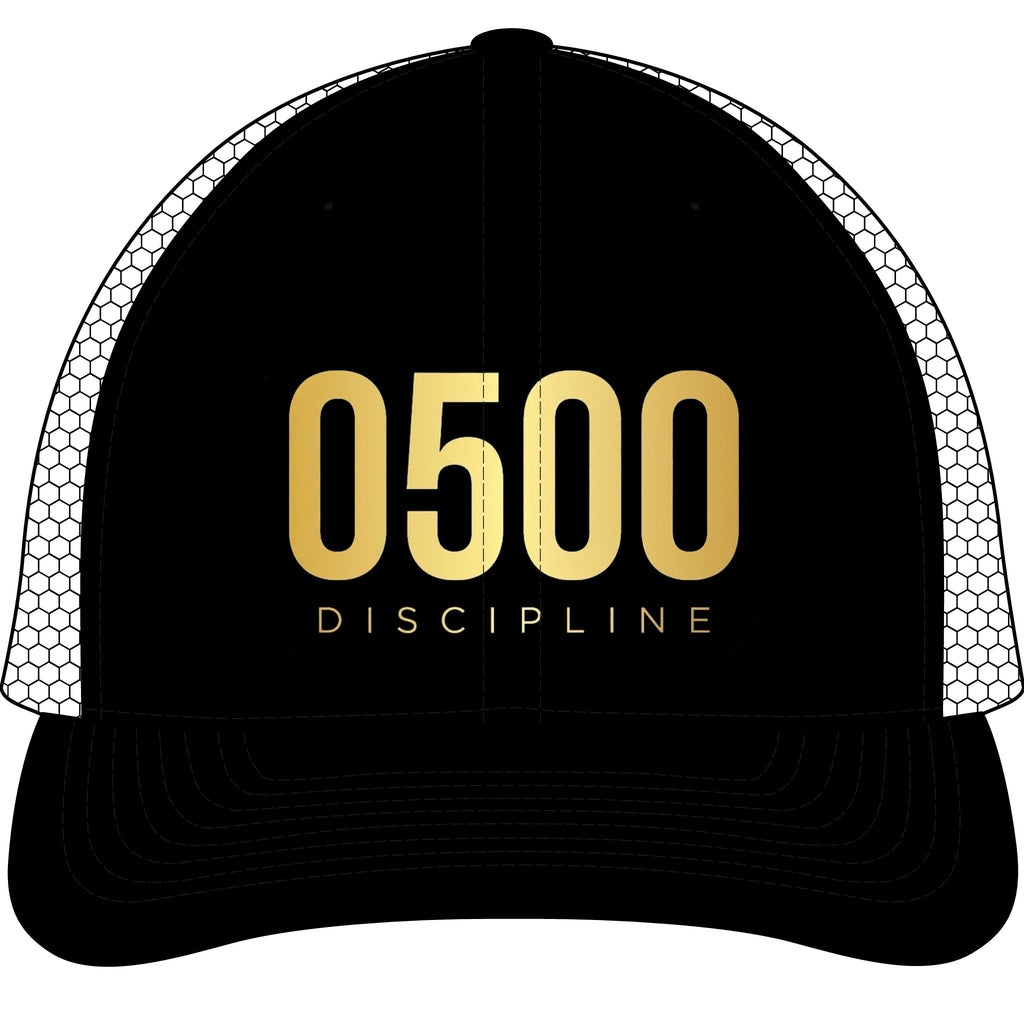 0500DISCIPLINE™ Richardson 112 Trucker Hat — Gold Logo
