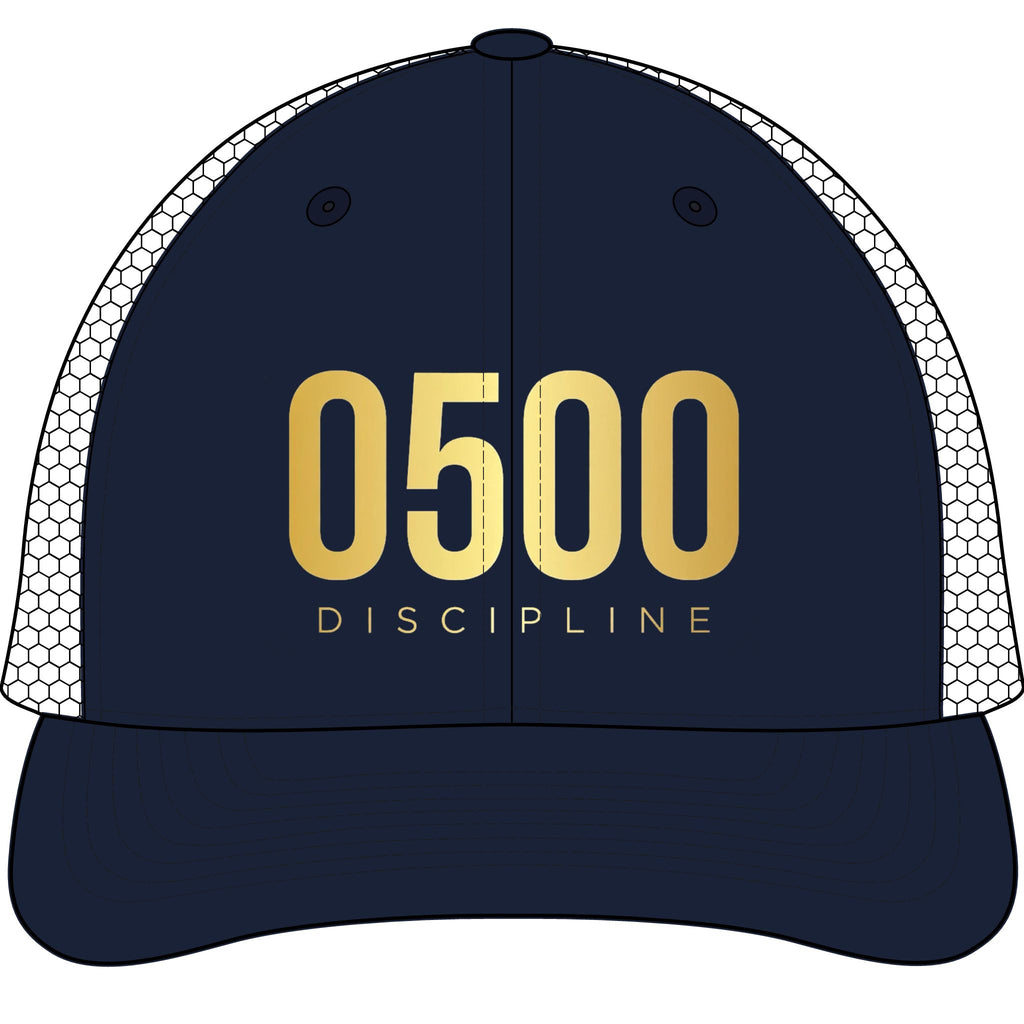 0500DISCIPLINE™ Richardson 112 Trucker Hat — Gold Logo