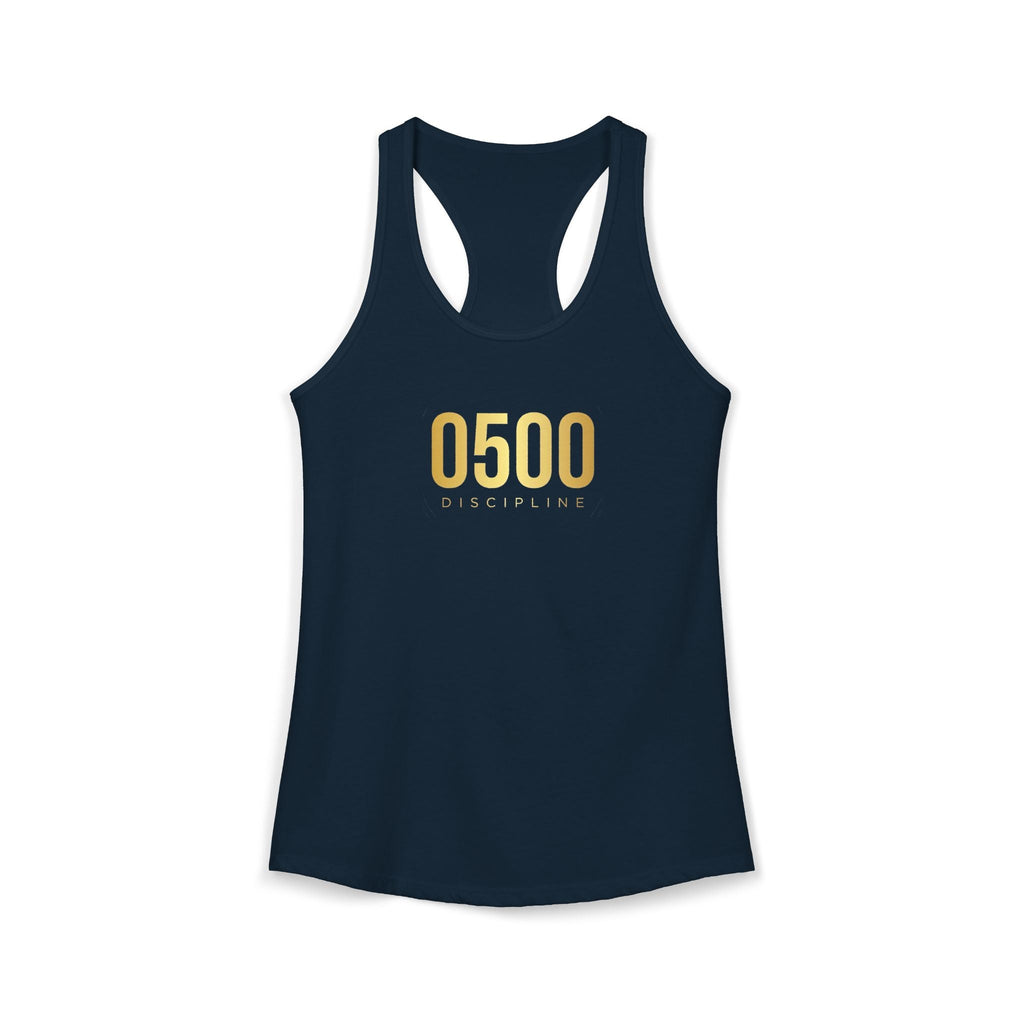 0500DISCIPLINE™ Women's Racerback Tank — Gold Logo