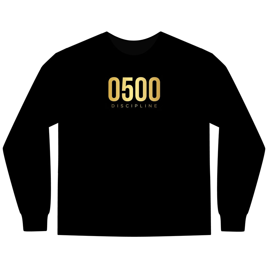 0500DISCIPLINE™ Long Sleeve Tee — Gold Logo