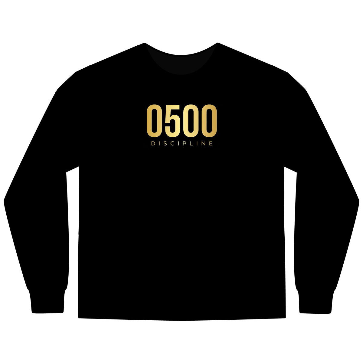 0500DISCIPLINE™ Long Sleeve Tee — Gold Logo