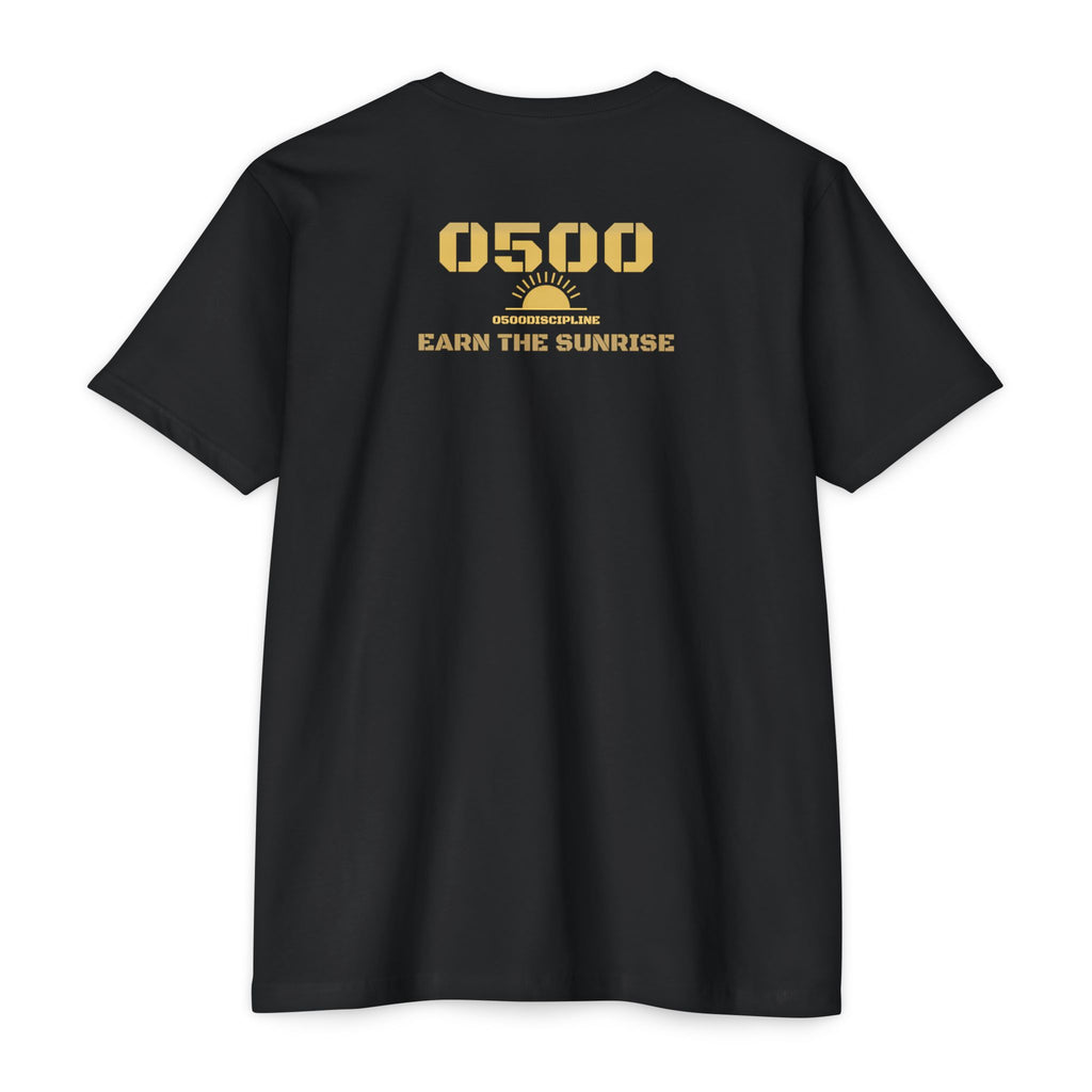 0500DISCIPLINE™ Earn the Sunrise Tee — Gold