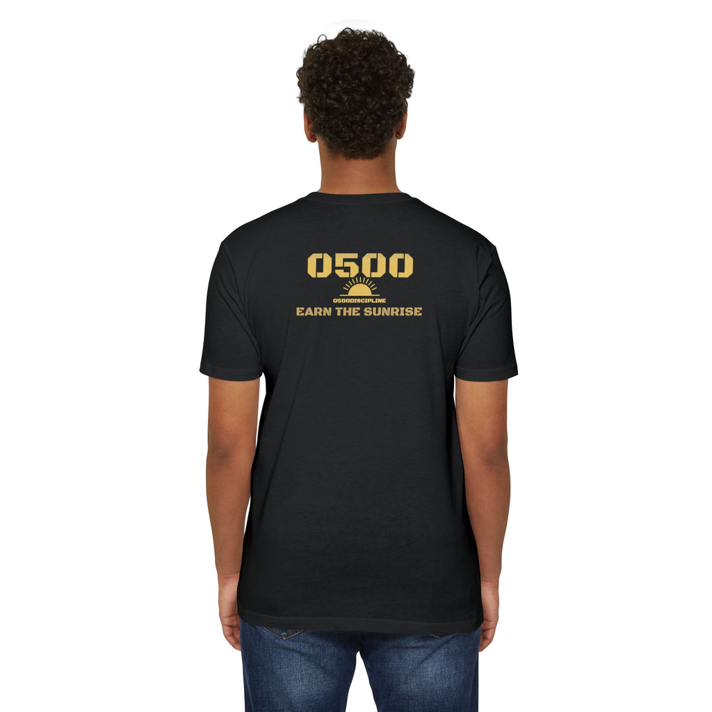0500DISCIPLINE™ Earn the Sunrise Tee — Gold