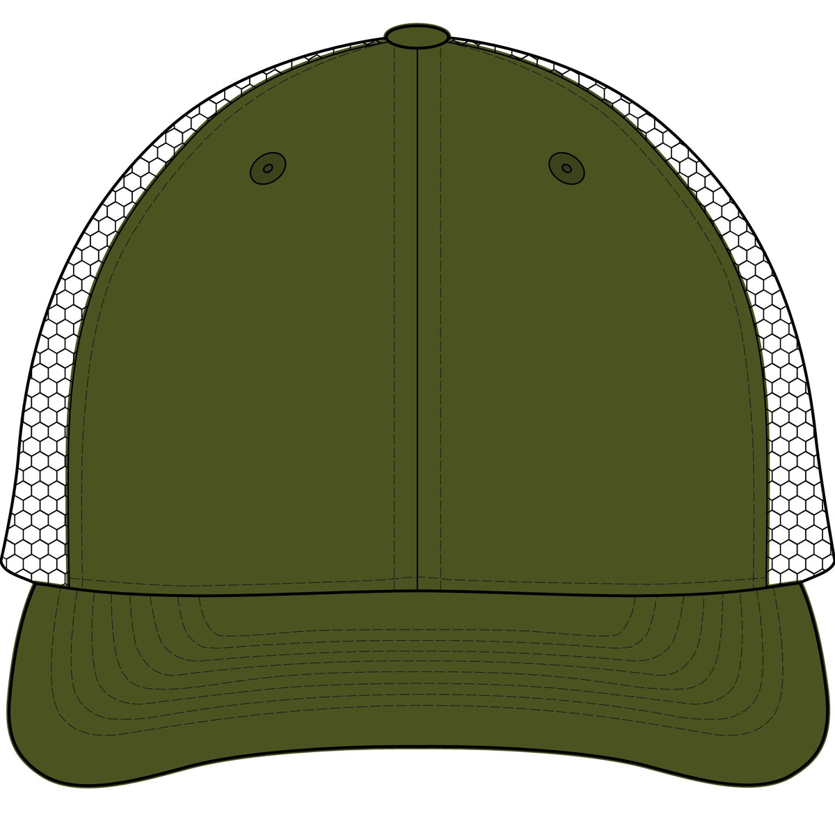 0500DISCIPLINE™ Richardson 112 Trucker Hat — Gold Logo