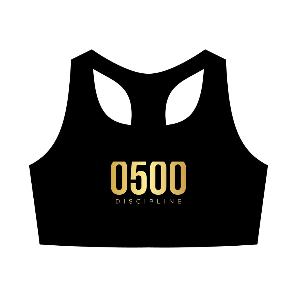 0500DISCIPLINE™ Women's Active Bra Top — Gold Logo