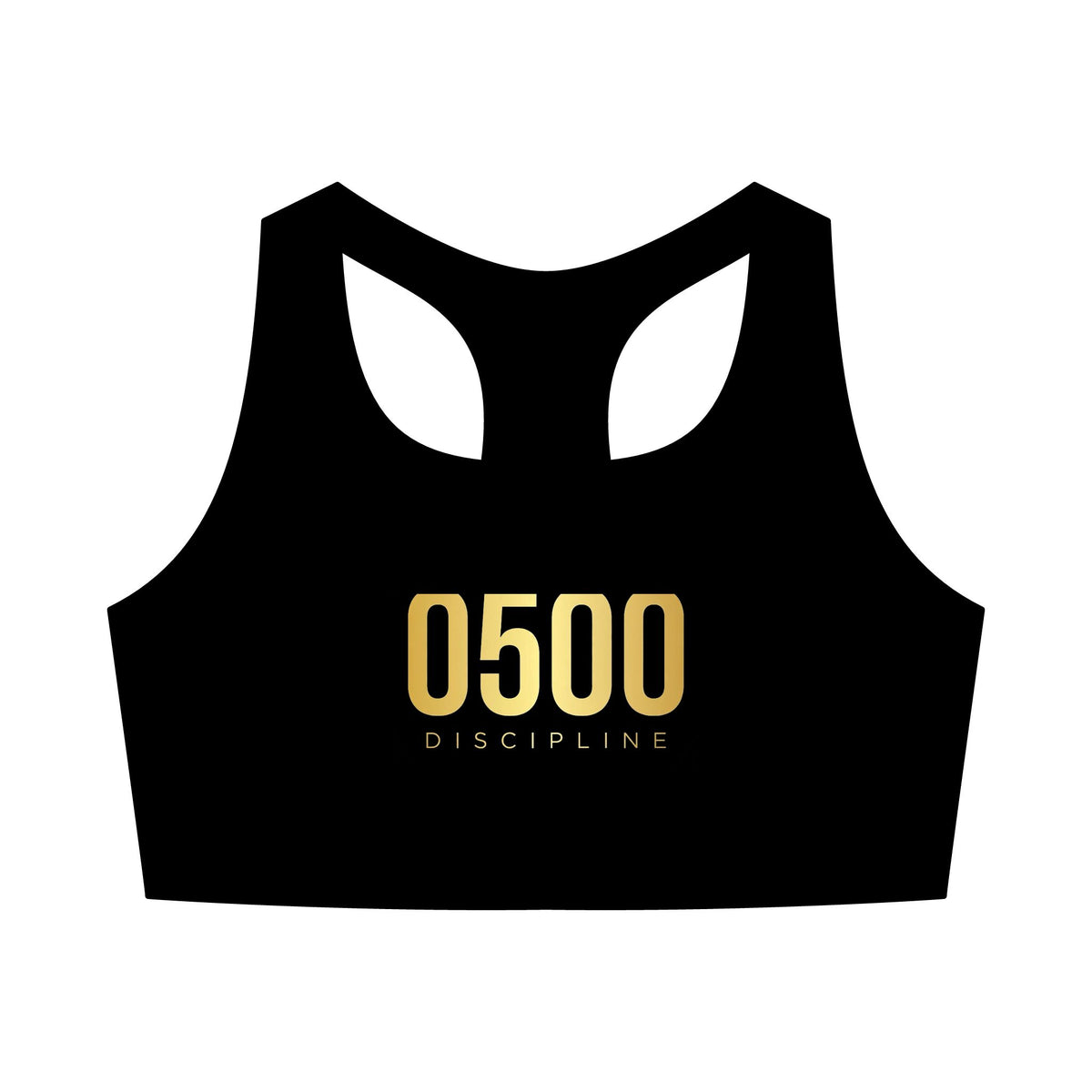 0500DISCIPLINE™ Women's Active Bra Top — Gold Logo