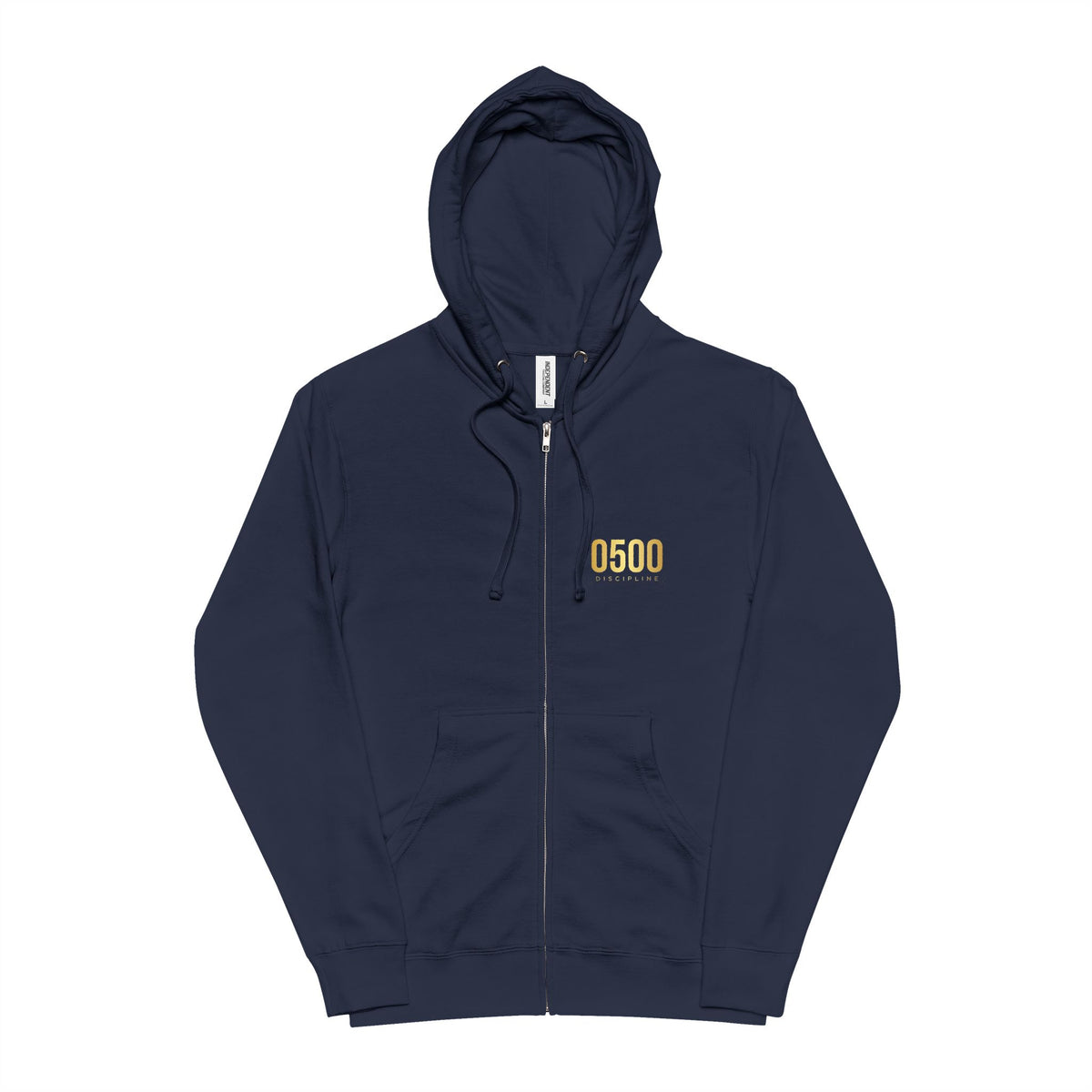 0500DISCIPLINE™ Earn the Sunrise Zip-Up Hoodie — Gold Logo