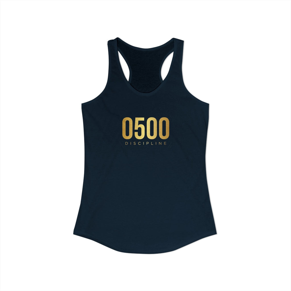 0500DISCIPLINE™ Women's Racerback Tank — Gold Logo