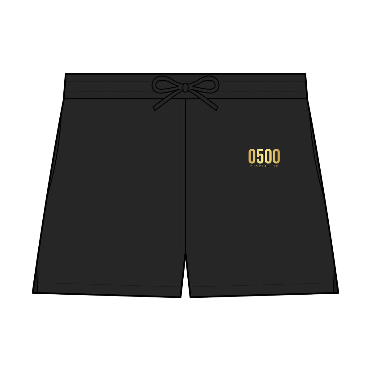 0500DISCIPLINE™ Women's Active Shorts — Gold Logo