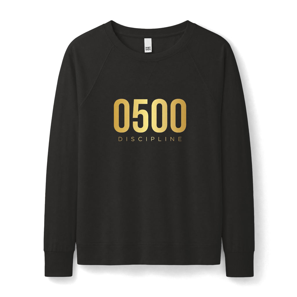 0500DISCIPLINE™ Women's Crewneck Sweatshirt — Gold Logo