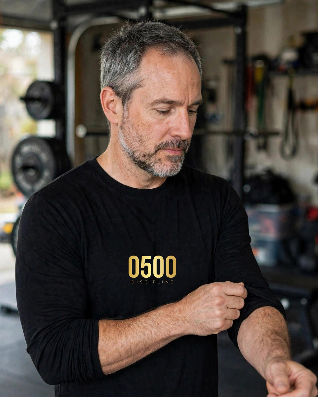 0500DISCIPLINE™ Long Sleeve Tee — Gold Logo