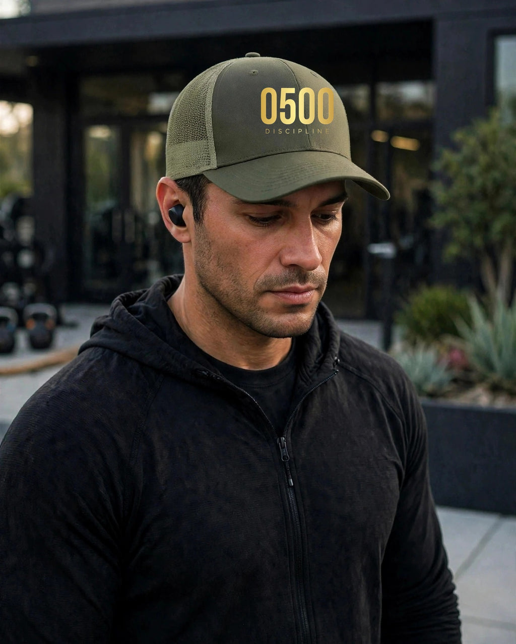 0500DISCIPLINE™ Richardson 112T Tactical Trucker Hat — Gold Logo