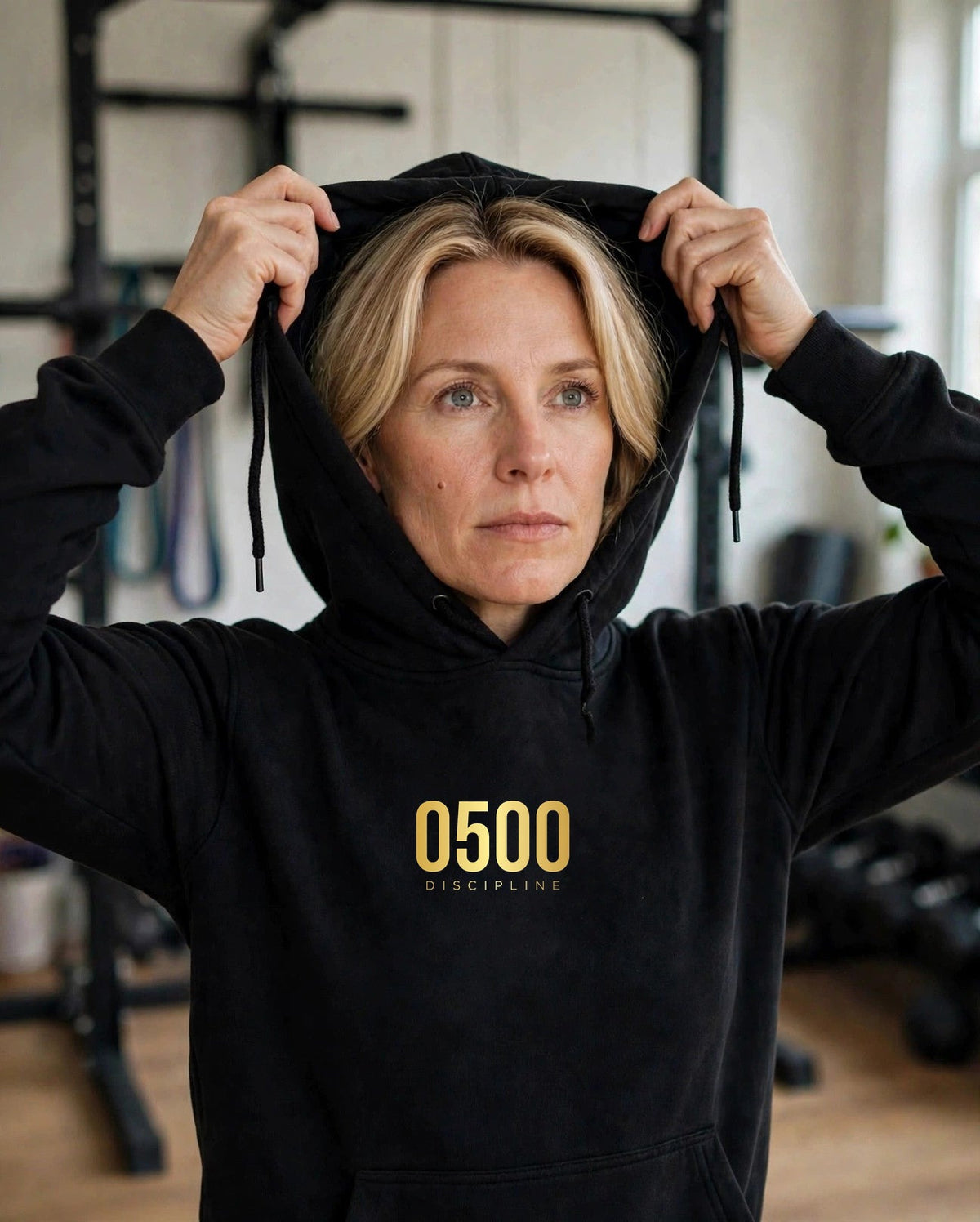 0500DISCIPLINE™ Women's Pullover Hoodie — Gold Logo