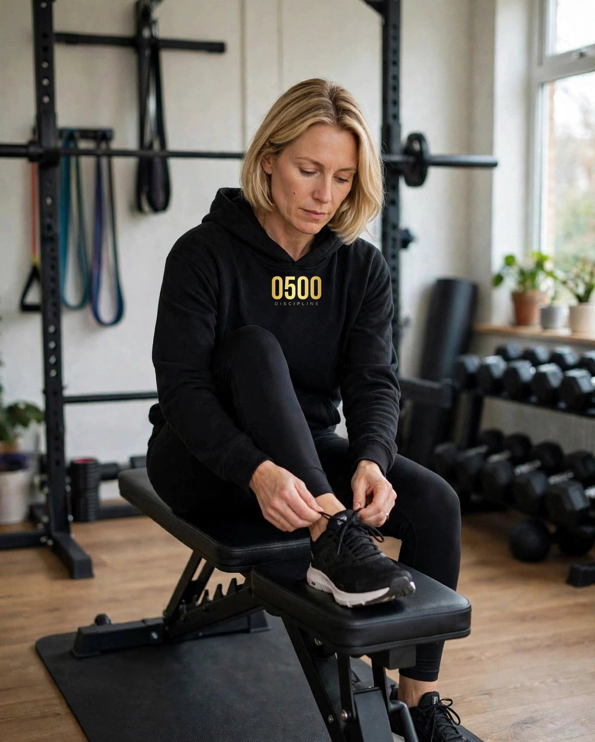 0500DISCIPLINE™ Women's Pullover Hoodie — Gold Logo