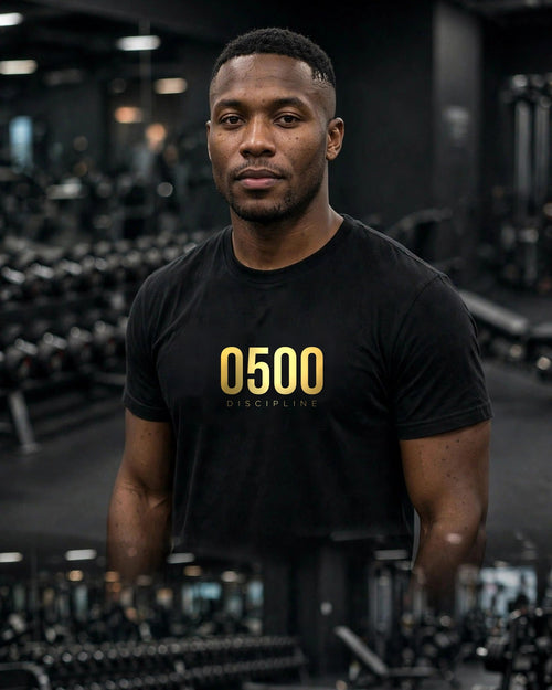 0500DISCIPLINE Classic Tee — Gold Logo