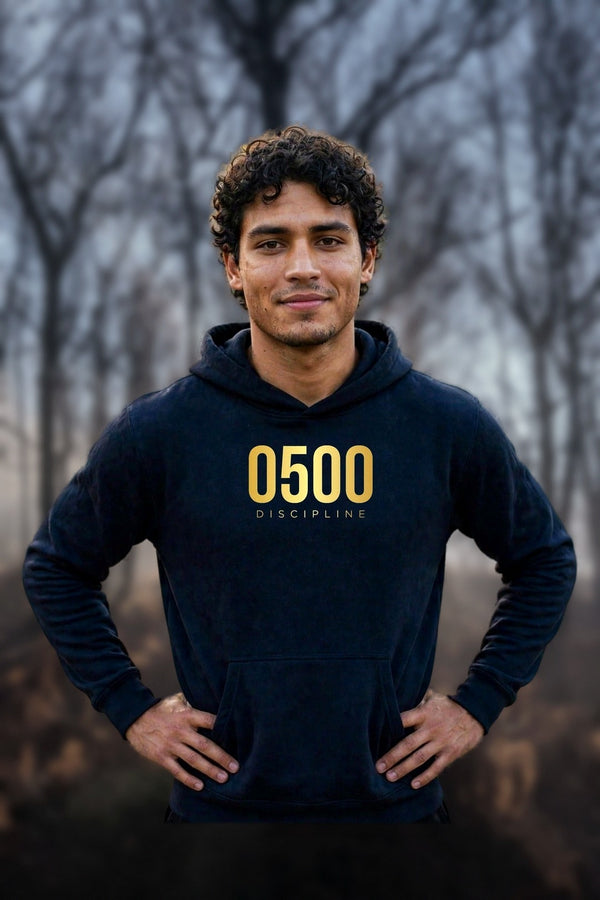 0500DISCIPLINE™ Pullover Hoodie — Gold Logo