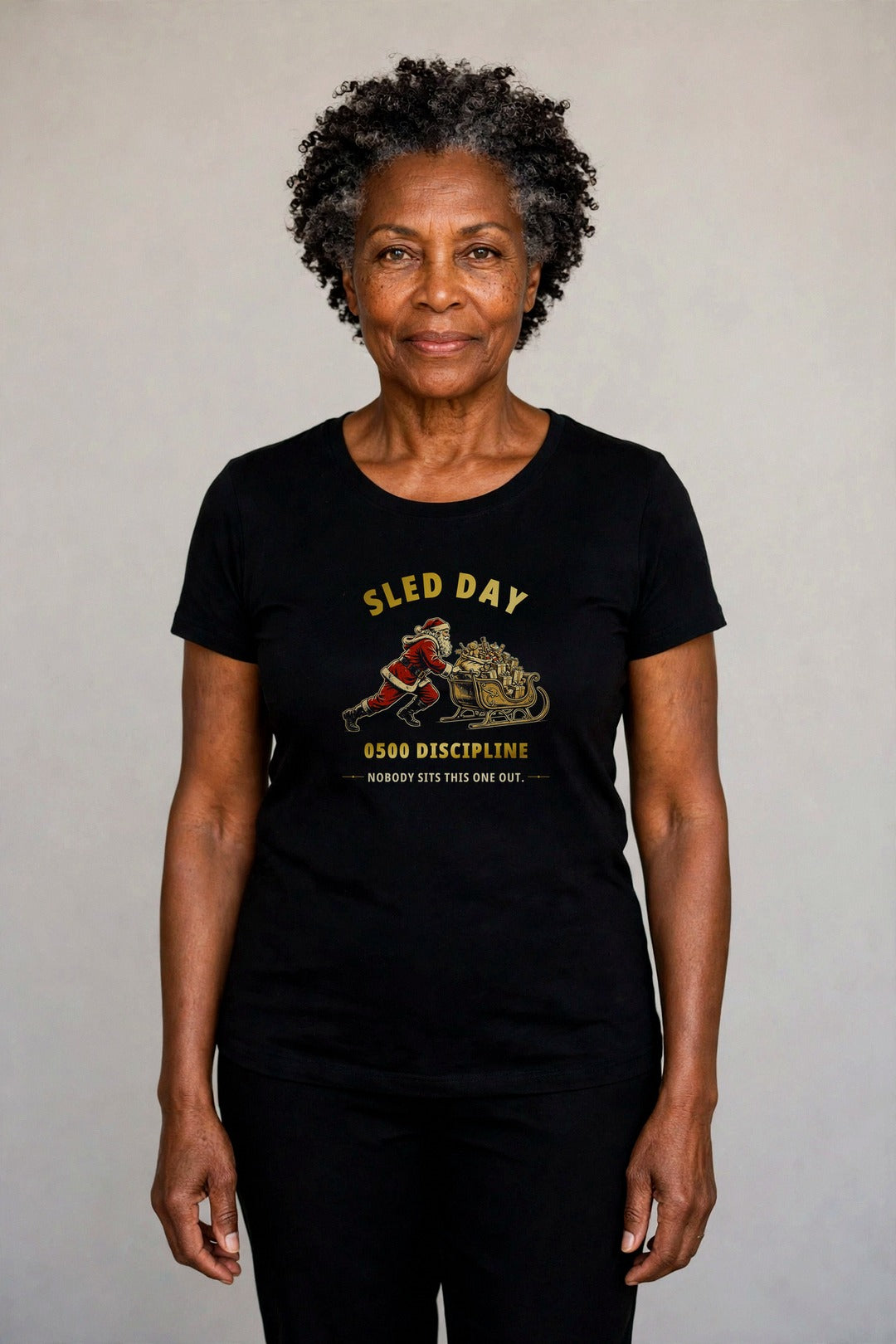 0500DISCIPLINE™ Women's Santa's Sled Day Tee — Christmas Edition