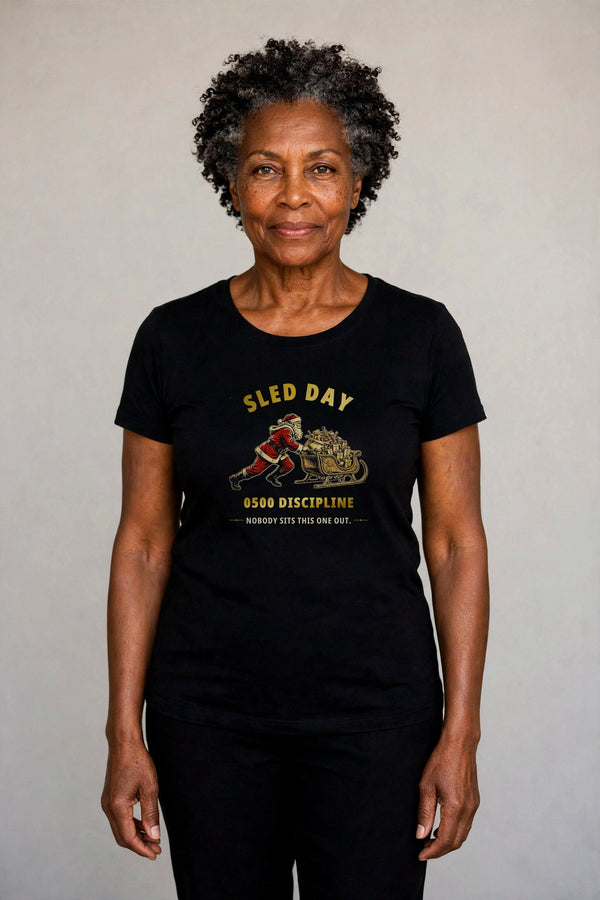 0500DISCIPLINE™ Women's Santa's Sled Day Tee — Christmas Edition
