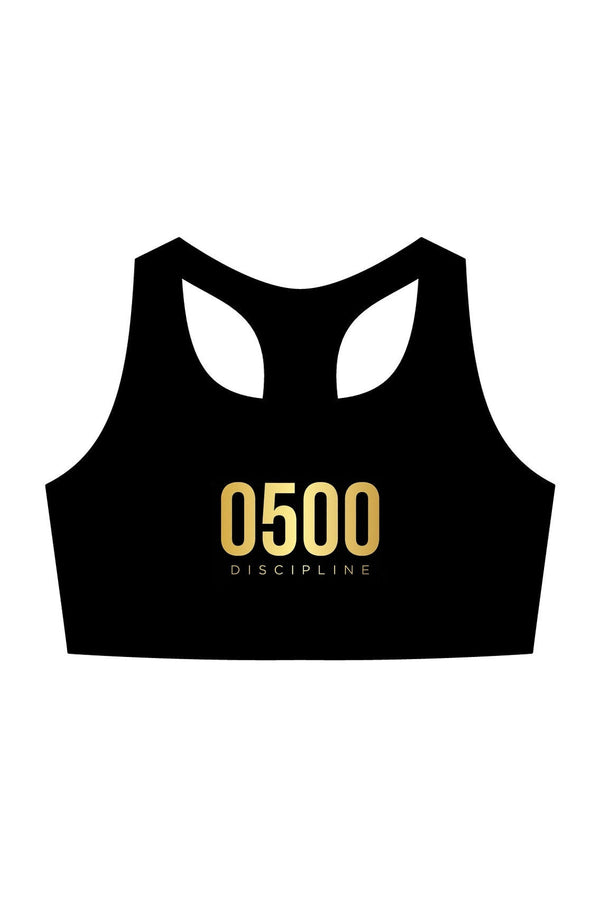 0500DISCIPLINE™ Women's Active Bra Top — Gold Logo